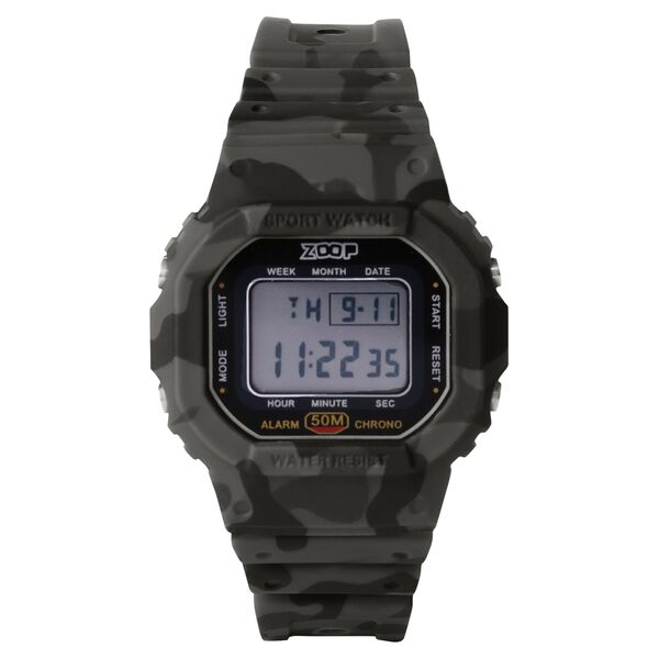 Zoop Digital Watch with LCD Dial And Camouflage Military Grey Strap for Boys Kids, from House of Titan - image number 1