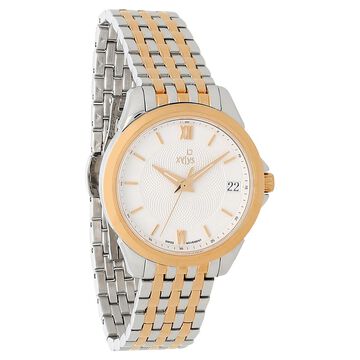 Xylys Swiss Analog with Date Two Toned Stainless Steel Strap White Dial Watch for Women