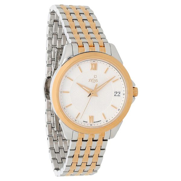 Xylys Swiss Analog with Date Two Toned Stainless Steel Strap White Dial Watch for Women - image number 1