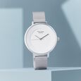Sonata Poze Quartz Analog Brown Dial Mesh Strap Watch for Women