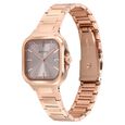 Titan Slim Square Quartz Analog with Date Lavender Dial With Rose Gold Color Stainless Steel Strap Watch For Women - image number 2