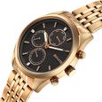 Sonata Magna Quartz Multifunction Black Dial Rose Gold Stainless Steel Strap Watch For Men - image number 4