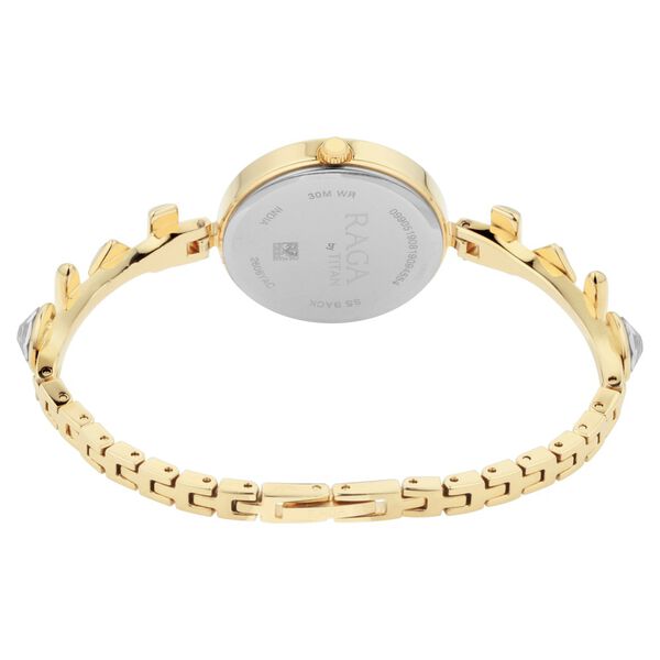 Titan Raga Facets Champagne Dial Analog Stainless Steel Strap Watch for Women - image number 4