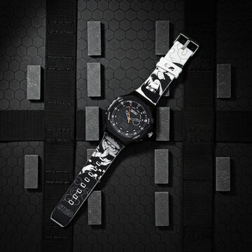Zoop Naruto Ana-Digi Watch with Black Case and Black and White Multi Color Strap for Kids and Anime lovers, By Titan