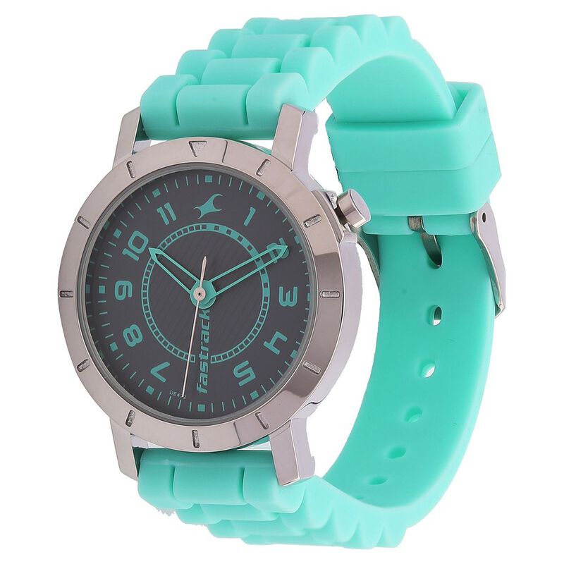 Fastrack Quartz Analog Grey Dial Silicone Strap Watch for Girls - image number 1