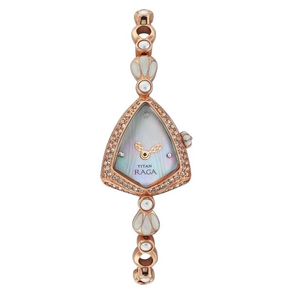 Titan Quartz Analog Mother Of Pearl Dial Watch for Women - image number 0