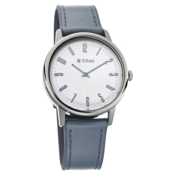 Titan Athleisure Grey Dial Analog Leather Strap Watch for Men - image number 0