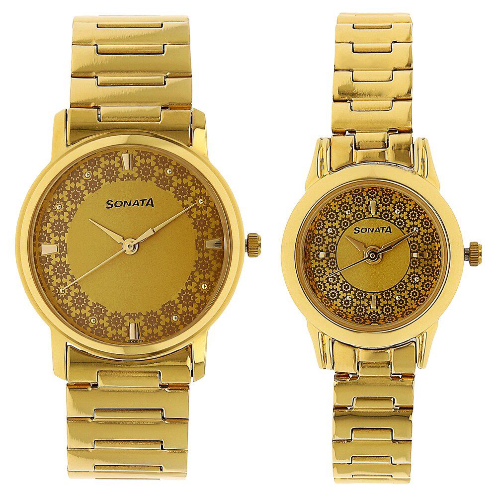 Sonata wedding collection pair deals watches