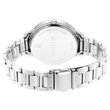 Titan Purple Glam It Up Brown Dial Women Watch With Stainless Steel Strap