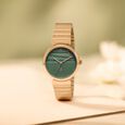 Fastrack Vyb Charmer Quartz Analog Green Dial Metal Strap Watch For Girls - image number 0