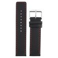 22 mm Black Genuine Leather Straps for Men - image number 0