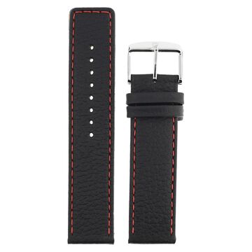 22 mm Black Genuine Leather Straps for Men