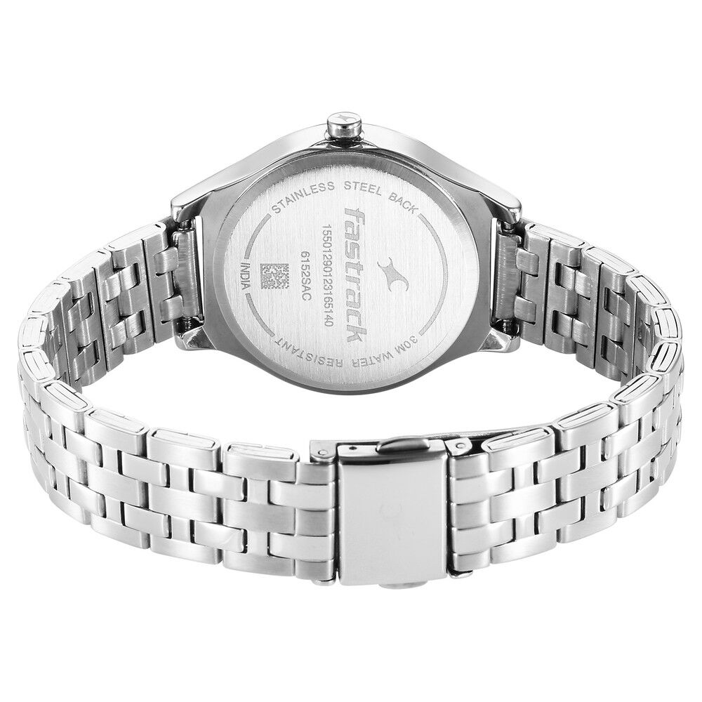 Buy Online Fastrack Stunners Black Dial Metal Strap Watch for Girls ns6152sm06 Titan