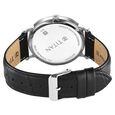 Titan Elegance Analog with Small Second and White Dial Black Leather Strap Watch for Men - image number 5