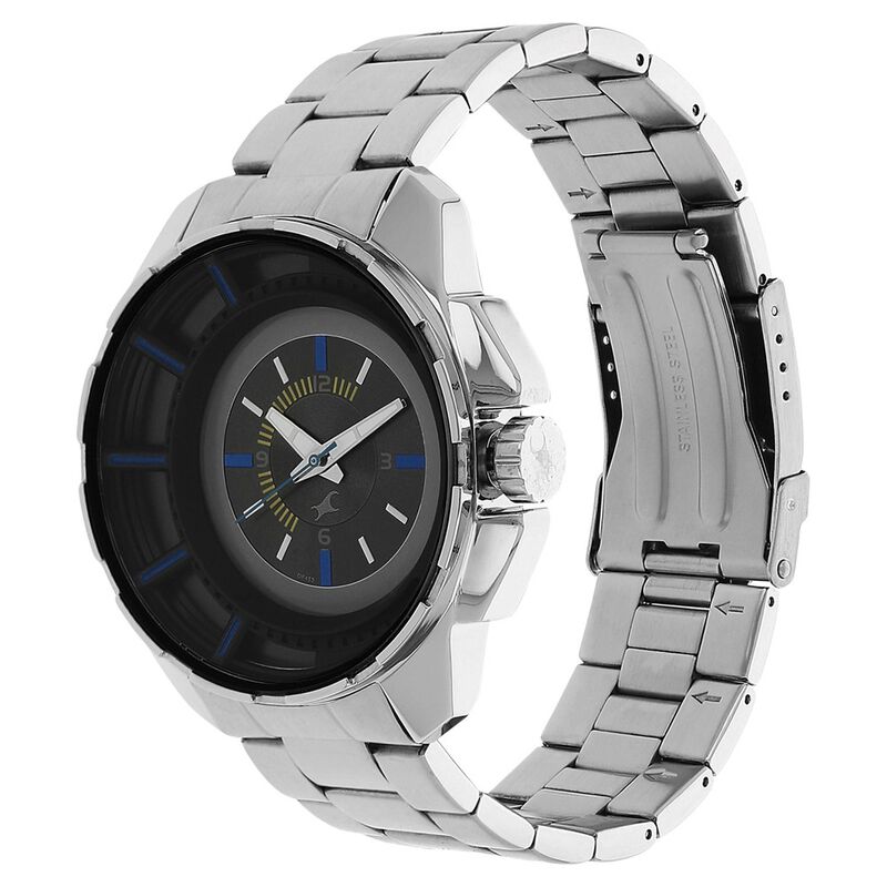Fastrack Quartz Analog Black Dial Stainless Steel Strap Watch for Guys - image number 1