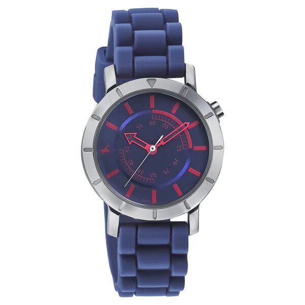 Fastrack Quartz Analog Blue Dial Silicone Strap Watch for Girls - image number 0