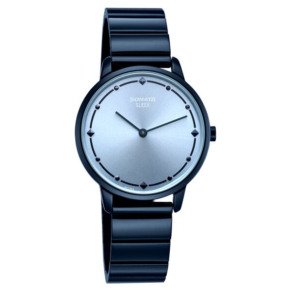 Sonata Sleek Women Ice Blue Dial Ultra-Slim Navy Bracelet Watch - image number 0