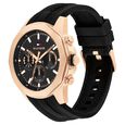 Tommy Hilfiger Multifunction Black Dial Silicone Strap Watch For Men - image number 1