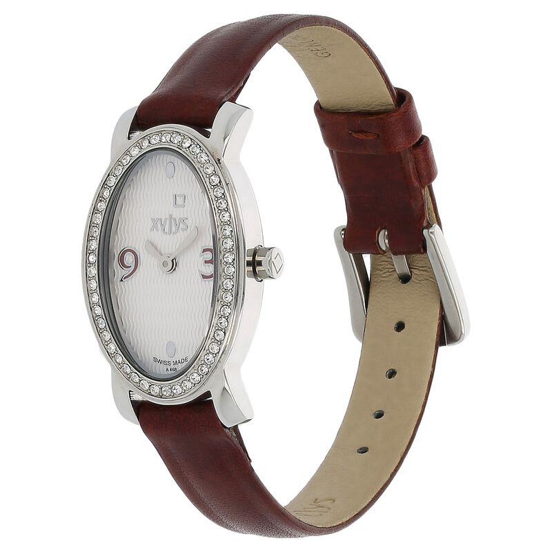 Xylys Quartz Analog White Dial Leather Strap Watch for Women - image number 1