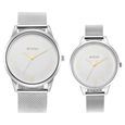 Titan Quartz Analog White Dial Stainless Steel Strap Watch for Couple - image number 1