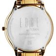 Titan Edge Gleam Quartz Analog Green Dial Golden Stainless Steel Strap Watch For Men - image number 3