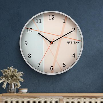 Titan Trendy & Modern looking Multi-coloured Dial Wall Clock Inspired from Cherry Blossom - 30.5 cm x 30.5 cm (Medium)