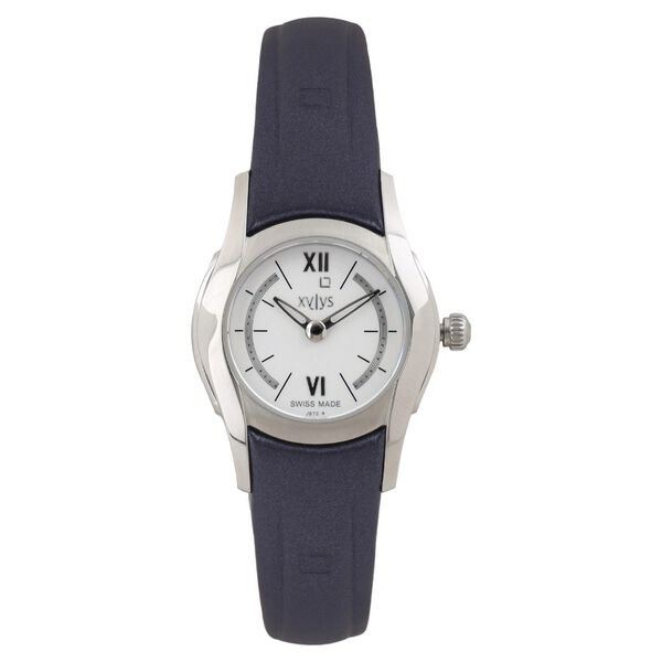 Xylys Swiss Analog Black Leather Strap and White Dial Watch For Women - image number 0