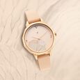 Fastrack Uptown Retreat Quartz Analog Rose Gold Dial Leather Strap Watch for Girls - image number 0