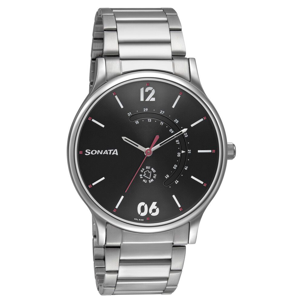 Buy Online Sonata RPM Quartz Analog with Day and Date Brown Dial