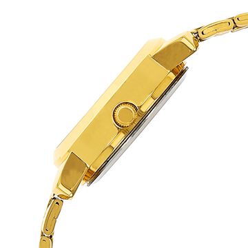 Sonata Quartz Analog Champagne Dial Stainless Steel Strap Watch for Women