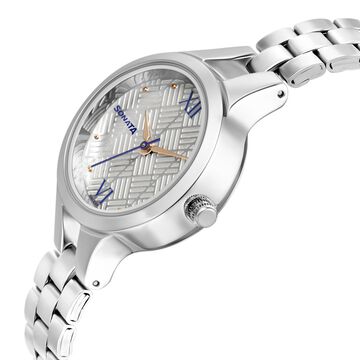 Sonata Workwear White Dial Women Watch With Stainless Steel Strap
