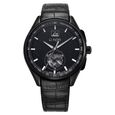 Xylys Swiss Chronograph Black Leather Strap Aventurine Dial Watch For Men - image number 0