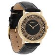 Titan Nebula Filigree 18k Gold Analog Diamond Studded Indices Leather Strap Watch for Men - image number 2