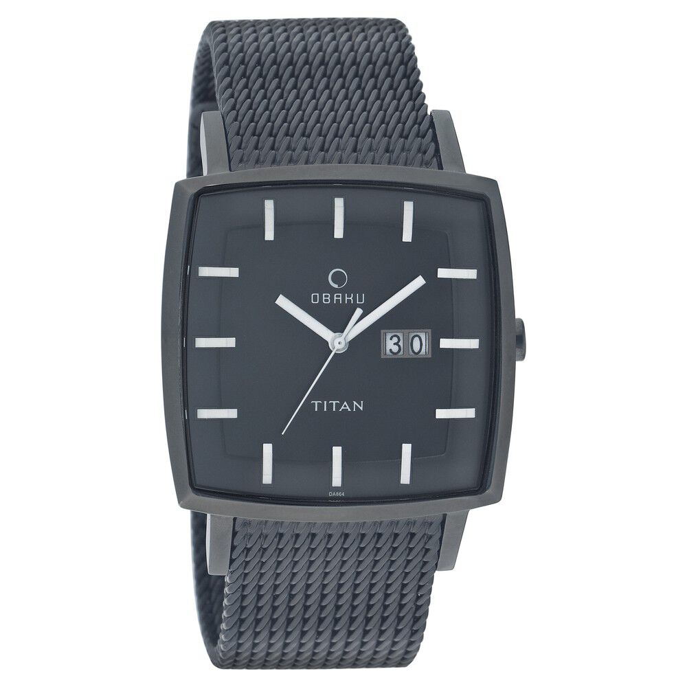 Buy Online Titan Quartz Analog with Date Black Dial Watch for Men