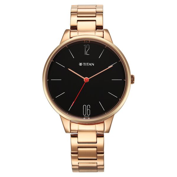 Titan Quartz Analog Black Dial Watch for Women - image number 0
