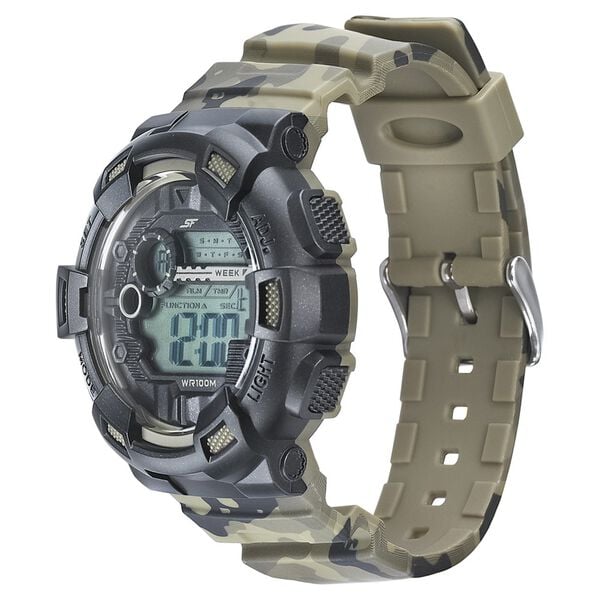 SF Digital Dial PU Strap Watch for Men - image number 1