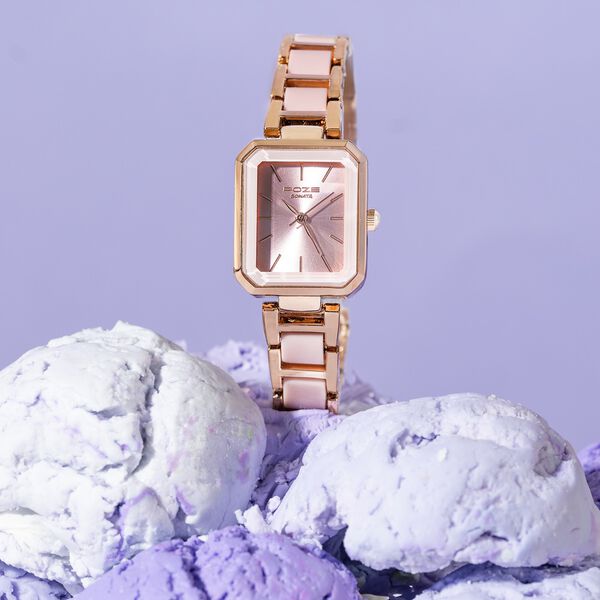 Sonata Poze Quartz Analog Pink Dial Two Toned Metal & Plastic Strap Watch For Women - image number 0