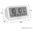 Titan Alarm Clock - Digital Lcd Screen Display With Day Date Month Temperature Humidity, Rotating Knob Setting - image number 2