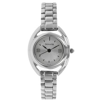 Sonata Professional Silver Dial Women Watch With Stainless Steel Strap