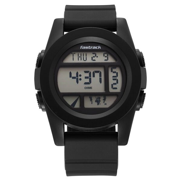 Fastrack StreetStyle Digital Black Dial Black Silicone Strap Watch For Guys - image number 0