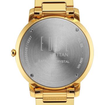 Edge Meister Quartz Analog with Date Green Dial Golden Stainless Steel Strap Watch For Men