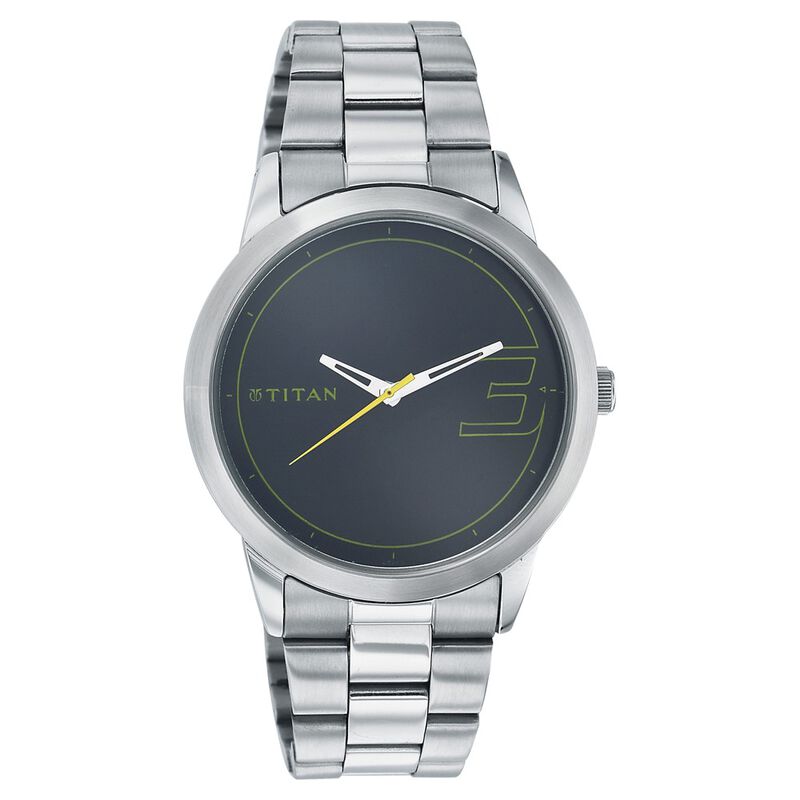 Titan Quartz Analog Black Dial Metal Strap Watch for Men - image number 0