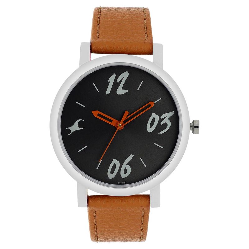 Fastrack Tropical Waters Quartz Analog Black Dial Leather Strap Watch for Girls - image number 0