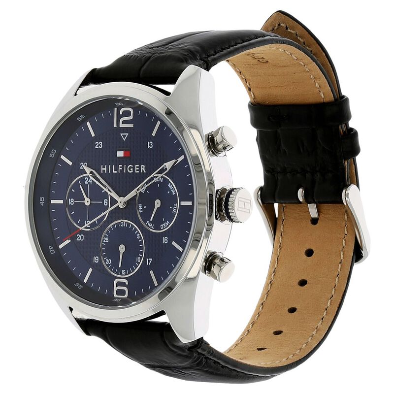 Tommy Hilfiger Quartz Multifunction Blue Dial Leather Strap Watch for Men - image number 1