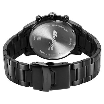 Titan Octane Classic Sporty Black Dial Chronograph Stainless Steel Strap Watch for Men