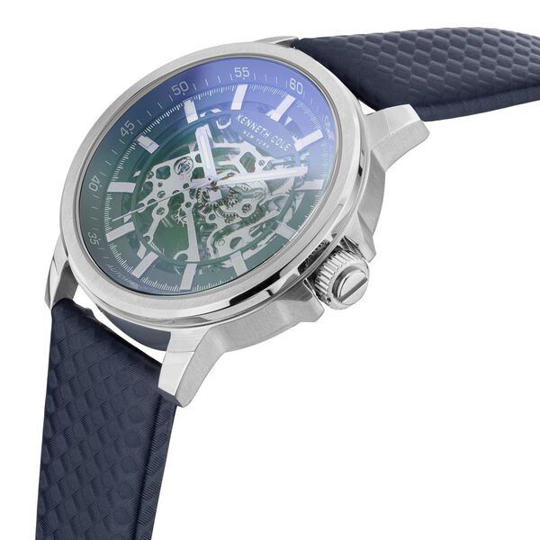 Kenneth Cole Automatic Grey Dial Leather Strap Watch for Men - image number 3