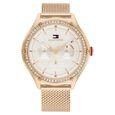 Tommy Hilfiger Multifunction Grey Round Dial Golden Stainless Steel Strap Watch For Women - image number 0