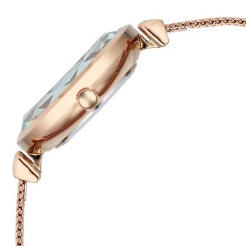 Vyb Aura By Fastrack Quartz Analog Two Toned Dial Metal Strap Watch For Girls