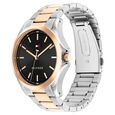 Tommy Hilfiger Quartz Analog Black Dial Two Toned Stainless Steel Strap Watch For Men - image number 1