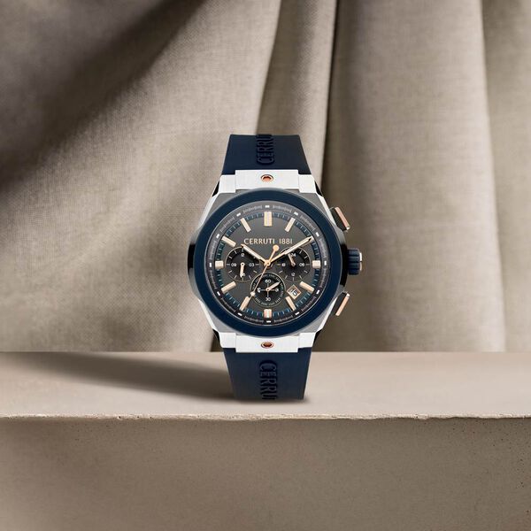 Cerruti 1881 Grey Dial Silicone Strap Watch for Men - image number 2